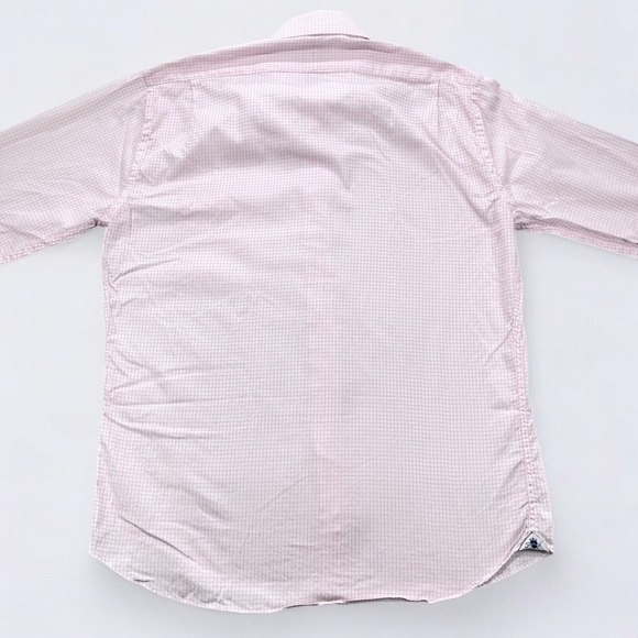 Peter Millar Button Up Shirt Men's Large Pink White Grid Long Sleeve Preppy - Picture 8 of 12
